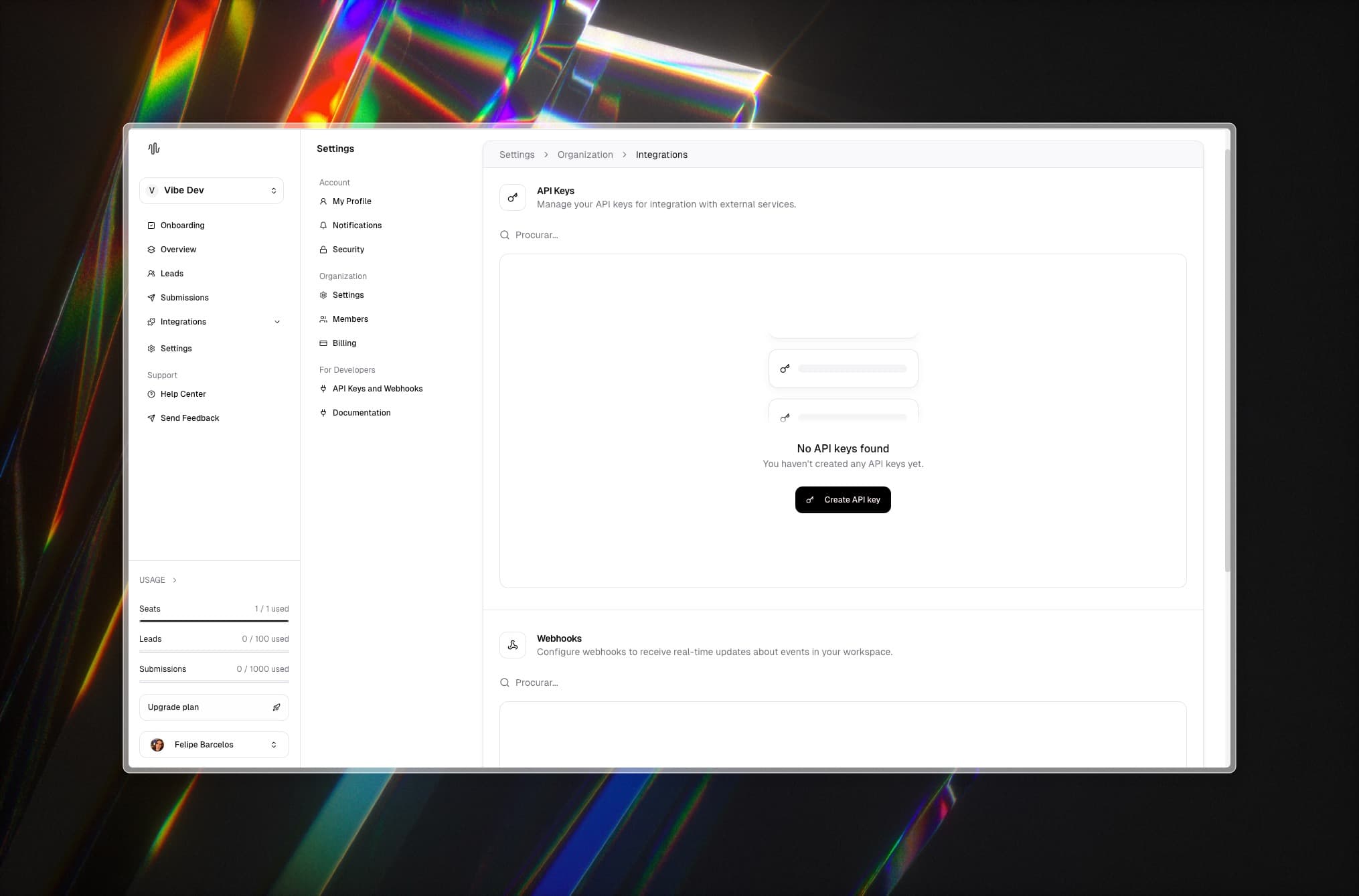 Integrations Dashboard